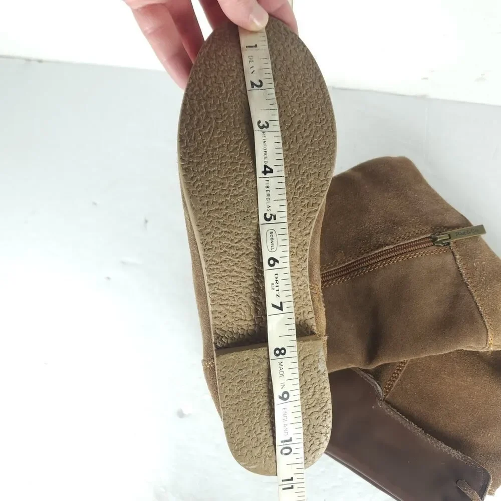 Rag & Co Women’s US 8,5? Brown Suede Side Zip Lace Over The Knee Riding Boots